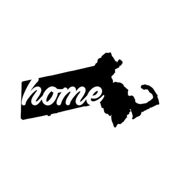 Massachusetts Home Sticker Decal Die Cut - Self Adhesive Vinyl - Weatherproof - Made in USA - Many Color and Sizes - state shaped ma love