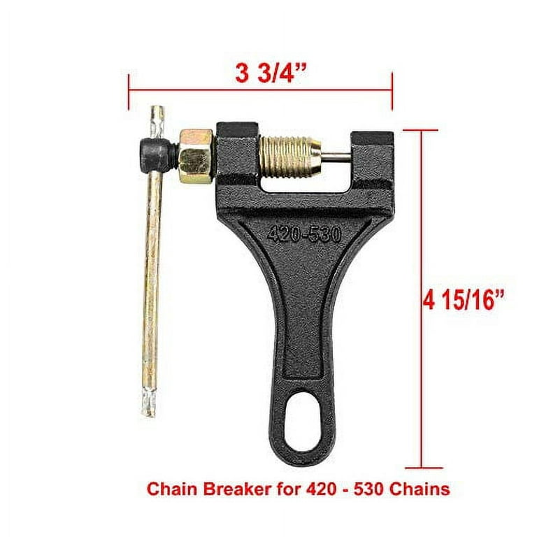 Black Motorcycle Chain Breaker 420-530 Chain Removal Tool Chain Cutter For  Dirt Bike Atv Pit Bike Quad Scooter Go Kart Motorcycle