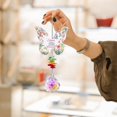 thumbnail image 4 of JingChun 1Pc Hanging Butterfly Shaped Suncatcher Crystals, Glass Teardrop Prism Rhinestones Sunchers, Rainbow Maker Pendant Indoor Window Home Car Decor Gift, 4 of 5
