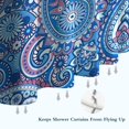 thumbnail image 6 of Blue Paisley Pattern Shower Curtain 36"x72" ,Bathroom Decorative Shower Curtains Set with 12 Hooks,Modern Waterproof Washable Shower Curtain, 6 of 6