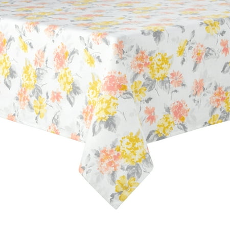 

Martha Stewart Amber Floral Tablecloth Single Pack Yellow/Coral 60 x120
