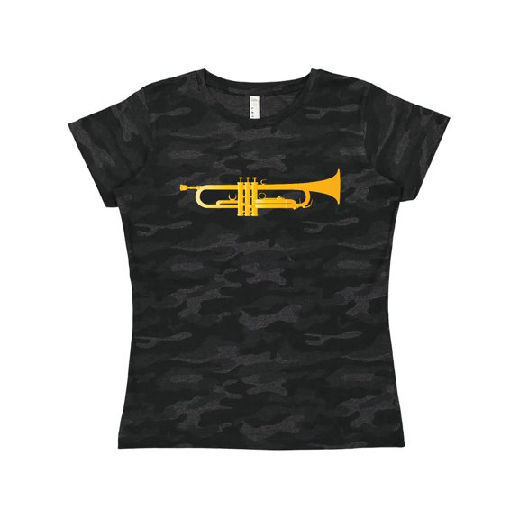 Inktastic Trumpet Gold Brass Music Instrument Women's T-Shirt