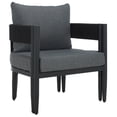 thumbnail image 5 of Safavieh Viola Metal Outdoor Armchair - Set of 2, Black/Gray, 5 of 13