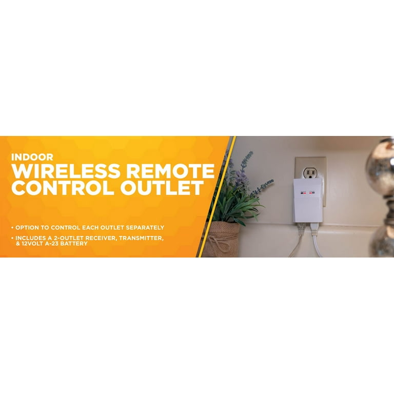 Bright-Way RCS56271 Indoor Outdoor Remote Control 2 Outlet Receiver, 8 –  ShopBobbys