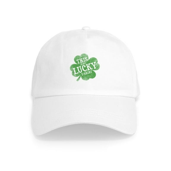 CafePress - Lucky Shamrock Cap - Adjustable 100% Brushed Unisex Casual Cotton Baseball Cap, Beige, 1