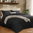 thumbnail image 4 of Juego de Funda para Edredon Duvet Dreamlab, Tamaño King Size, Color Negro, 3 Piezas, 4 of 9