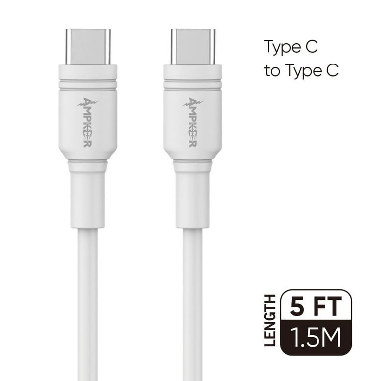 Câble USB-C pour Samsung Galaxy A54 A34 A14 A23 4G-5G - 1 Mètre - Blanc -  Charge Rapide [Lot de 3]