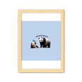 thumbnail image 1 of Papá cuida al panda. Cuadro de madera decorativa marco de casa A4, 1 of 3