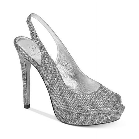 Adrianna Papell Women's Rita Slingback Evening Pumps Women's Shoes Gray Size 7M