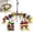 A, variant on Colorful Wooden Beads Parrot Chew Toy, Beak Grinding Cage Toy for African Grey & Medium Large Parrots