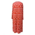 thumbnail image 6 of Clearance Sale! Christmas Nightgown for Women Women Plus Size Sleepwear Round Neck Long Sleeve Printed Nightdress Pajamas Red 4Xl, 6 of 7