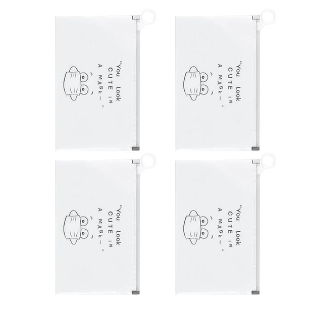Sonducket Bolsa de soporte para cubierta facial, caja de almacenamiento para máscara facial, joyería, anillos, pendientes, cubiertas faciales, Escalada blanco 4 piezas