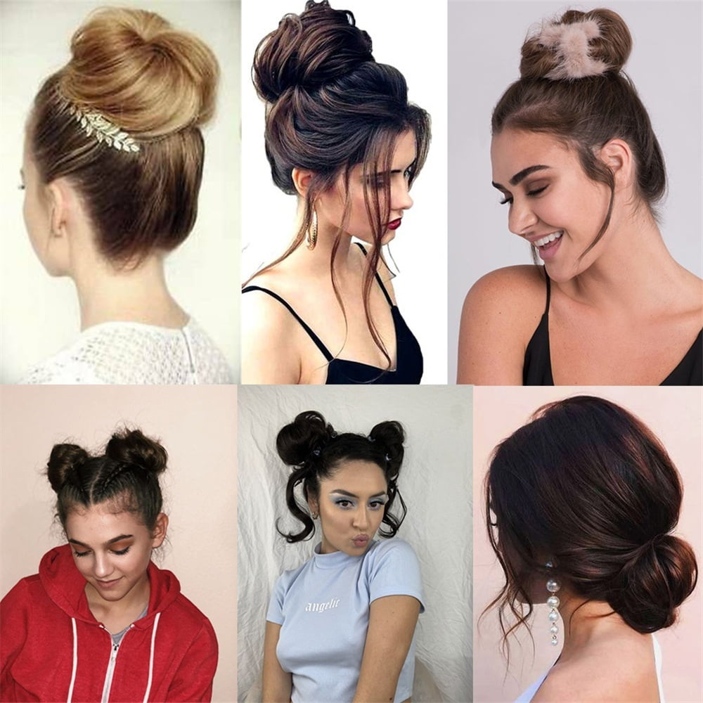 Messy Straight Hair Bun Donut Chignon Synthetic Claw Clip Hair Bun Chignon Hair Extensions for Women