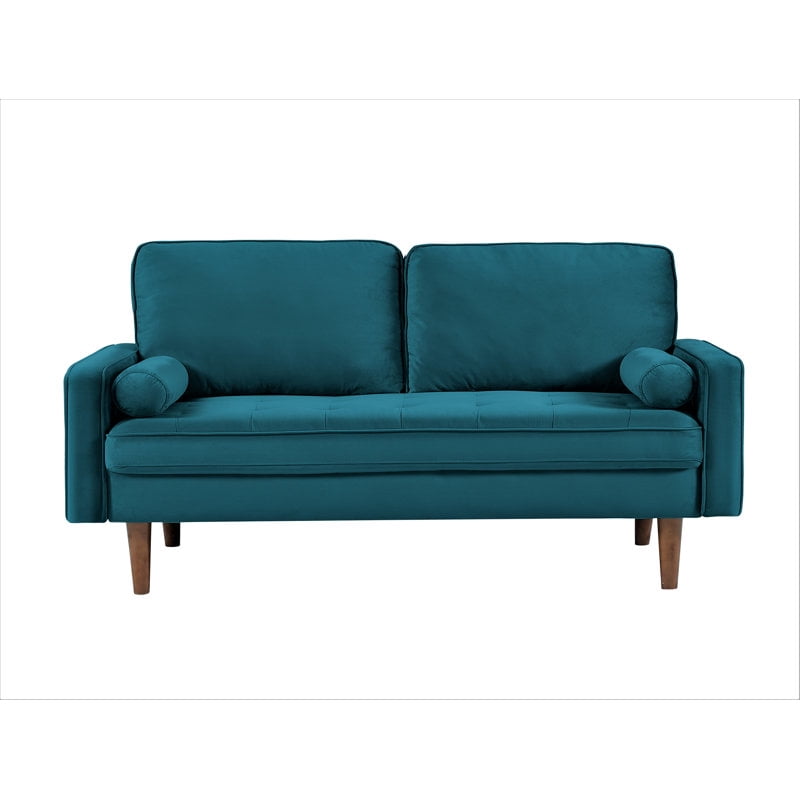 US Pride velvet upholstery square arm loveseat