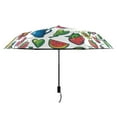 thumbnail image 2 of Compact Sun Umbrella Windproof Travel Umbrellas for Rain Strong Portable UV Protection Flower and Fruits, 2 of 8