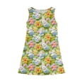 thumbnail image 3 of yuCgh Sleeveless Easter Dress for Girls, Summer Casual Tank Dress with Colorful Print, Lightweight & Breathable Kids Easter Dress,Light Green 130, 3 of 5