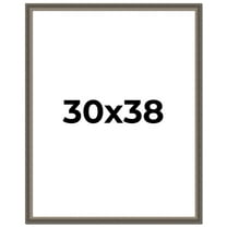 30x38 Frame Silver Real Wood Picture Frame Width 1.25 Inches | Interior Frame Depth 0.5 Inches |