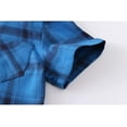 thumbnail image 3 of Boys Button Down Short Sleeve Shirts Toddler Buffalo Plaid Shirt with Pocket School Uniform Dress Shirt, 3 of 9