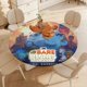 thumbnail image 4 of Somos osos-theme Fitted Round Tablecloths Elastic Edged Table Covers Waterproof Table Cloth for Kitchen Holiday Party Tables Decor 120cm, 4 of 6
