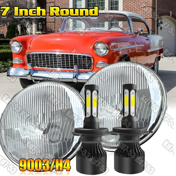 DOT 7 inch LED Headlight Hi/Lo Beam For Chevy Bel Air 1955-1957