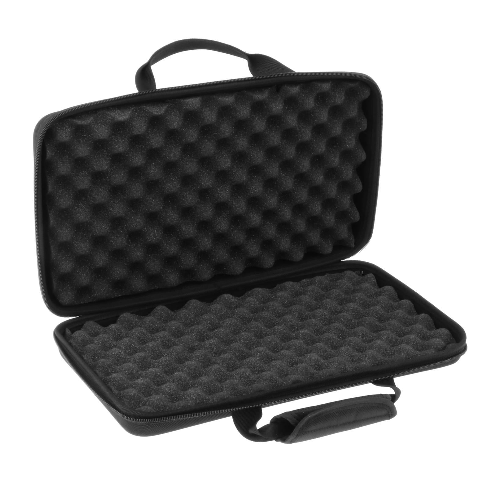 Wzmzjy DJ Controller Bag EVA Storage Case Portable Shockproof Smooth Zippers Waterproof 40cmx25cmx7cm