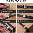 thumbnail image 4 of 4PCS Lashing Strap, 2M x 20mm Fixing Kit with Tightening Strap Buckle, for Motorcycle, Car, Bike Carrier, Pulling Power: 500 kg/piece (Black), 4 of 4