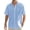 Light Blue, variant on Men's Cotton Linen Short Sleeve Shirts Casual Lightweight Button Down Shirts Vacation Beach Summer Tops with Pocket