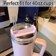 thumbnail image 3 of 40 OZ Tumbler Lid Replacement Fit for Stanley Cup, 2 Pack Clear Replacement Lids Fit for Stanley Travel Tumbler, Spill Proof Tumbler Covers for Stanley Cup Accessories, 3 of 13