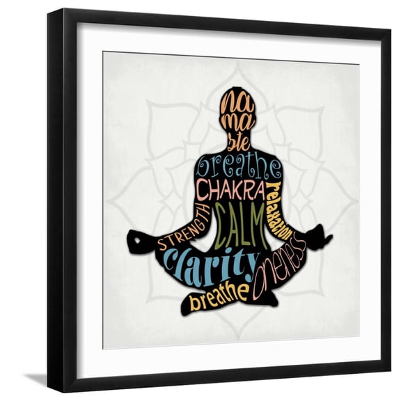 Art.com Namaste Art Print by Adebowale, Black Frame Wall Art, 21" x 21"