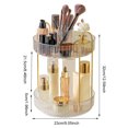 thumbnail image 2 of Estante organizador de maquillaje, accesorios de baño giratorios 360 (2 capas), color blanco, 2 of 8