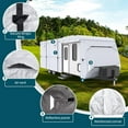thumbnail image 6 of XGear 150D Upgraded Travel Trailer RV Cover with Adhesive Repair Patch, Ripstop Diamond Camper Cover Fits 20' - 22', 6 of 6