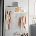 thumbnail image 6 of 50 Pack Velvet Hangers Non-Slip Clothes Hanger with Rose Gold-Colored Swivel Hooks Space Saving White, 6 of 8