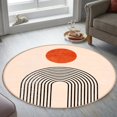 thumbnail image 5 of LaModaHome Rounded Rug Cool Sneakers RugNon-Slip Rug Washable Mat Child Stain Resistant Living Room Kitchen Carpet 4.6X4.6ft(140X140cm), 5 of 5