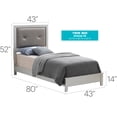 thumbnail image 2 of Glory Furniture Primo Twin Panel Bed in Silver Champagne, 2 of 2