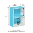 thumbnail image 7 of HOMLUX 9" x 16" x 21" Storage Shelf 2 Tier Cube Bookcase, Suitable for Small Space, White & Blue, 7 of 7