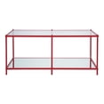 thumbnail image 2 of Furniture of America Mendry Table Basse en Métal à 1 Tablette, Rouge, 2 of 5