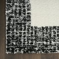 thumbnail image 4 of Nourison Pacific Shag 5'3" x 7'3" Ivory Black Shag Indoor Rug, 4 of 9