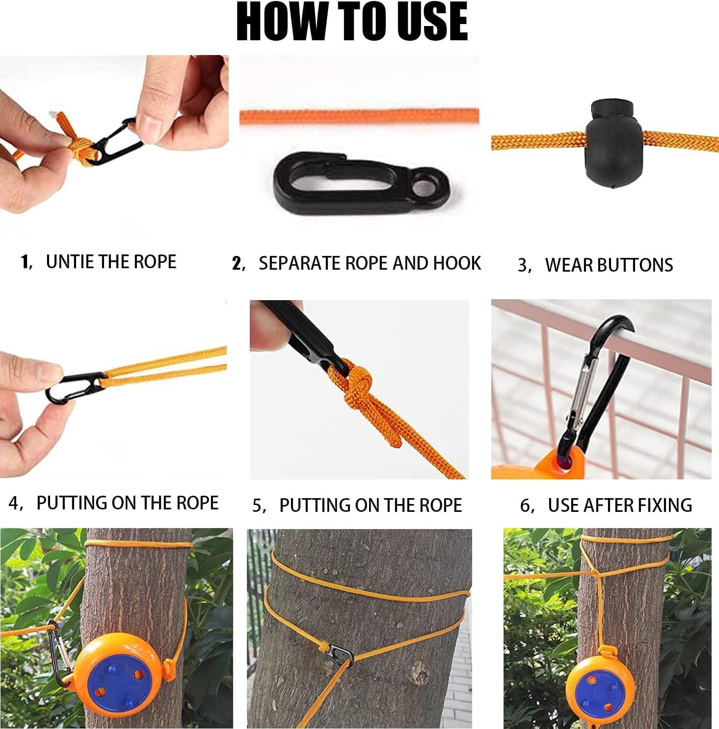 Sherry Portable Travel Clothesline Cord,Adjustable 26ft/8M Camping Retractable Clothes line,Elastic Laundry Drying Rope for Outdoor/Indoor, Travel, Camping