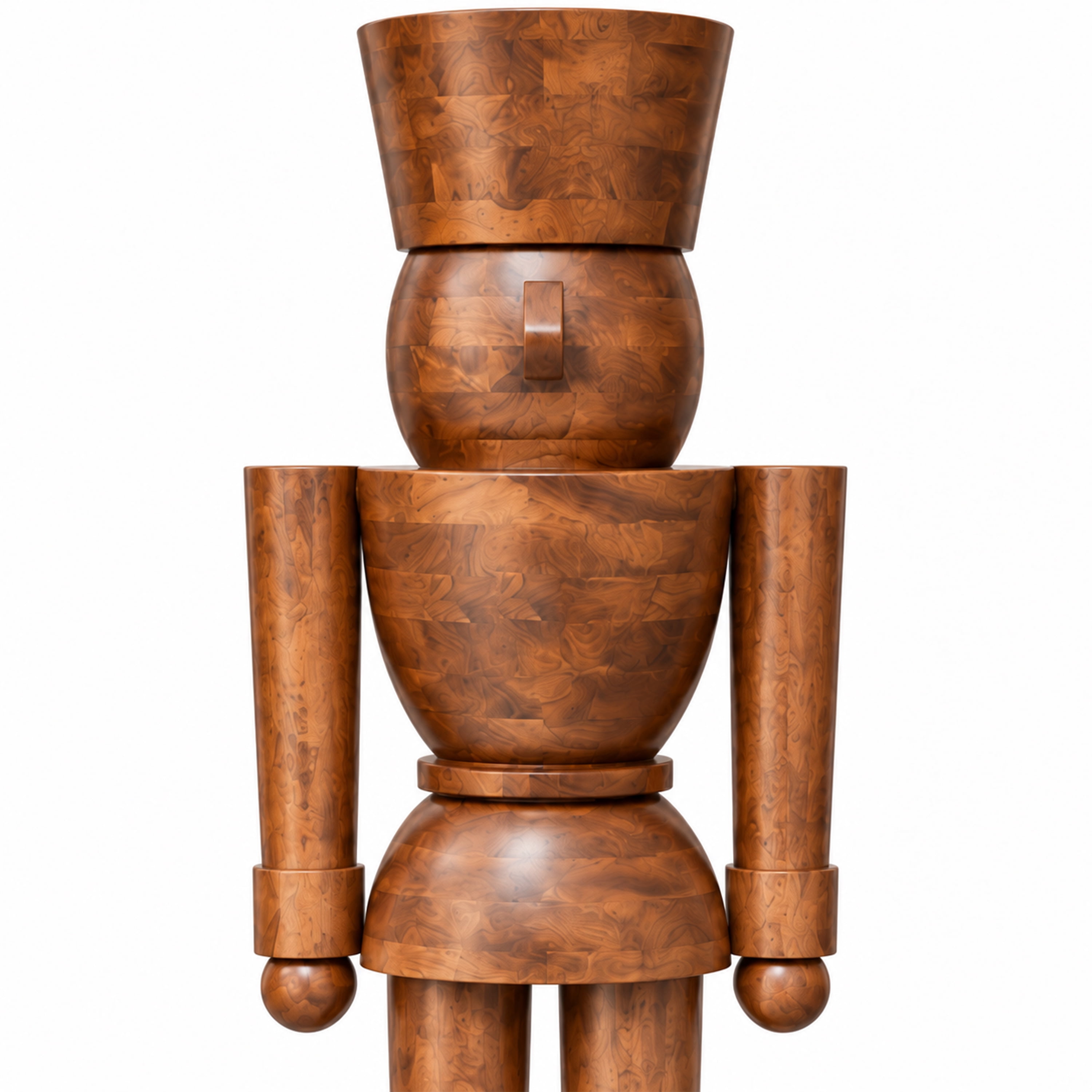 My Texas House 5ft Wood Decorative Nutcracker in Dark Natural Finish