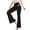 Black, variant on ValueVibe Womens Flare Yoga Pants with Pockets V Cross Waist Bootcut Pants Tummy Control Workout Leggings, Brown XL