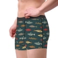 thumbnail image 4 of Daiia River Freshwater Fish Men's Underwear Boxer Briefs, Cotton Stretch Moisture-Wicking Underwear-Medium, 4 of 9