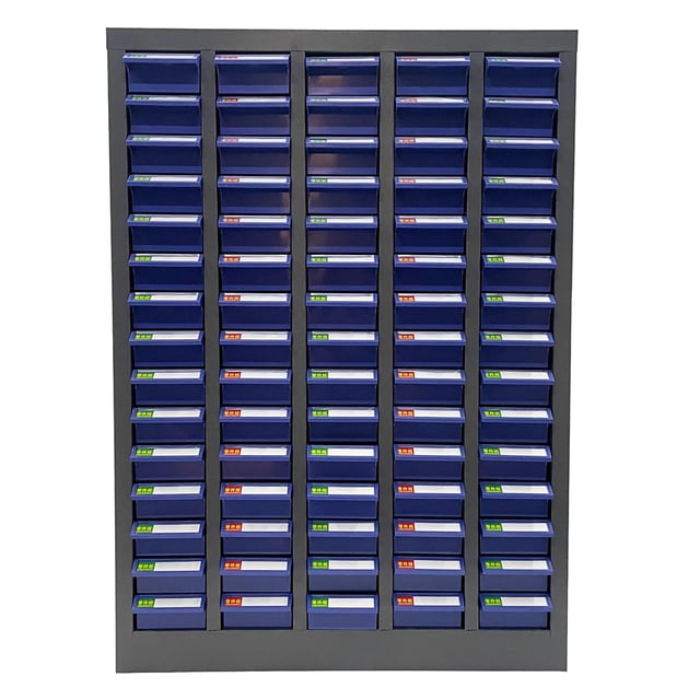 75 Drawers Parts Cabinet Bolt Nut Storage Cabinet Tool Organizer with Partitions and Labels