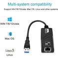 thumbnail image 2 of Network Usb 3.0 To Gigabit Ethernet Usb Adapter 1000Mbps Network Compatible With Windows 10/8.1/8/7/Vista/Xp, Mac Os 10.6 And Above, Linux, No Driver Needed, 2 of 5