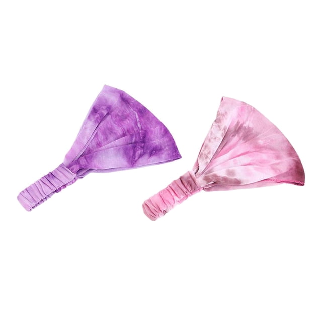 2x Diadema Teñido Anudado, Turte, Elástico, Sudor, para proteger para Cabeza, Yoga, Sombreros Casuales Hugo Diademas de sudor para mujer