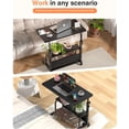 thumbnail image 6 of KLSMYHOKI Storage Portable Adjustable Height Desk, 32 Inch Black Rolling Computer Desk for Home Office Small Study Spaces, 6 of 8