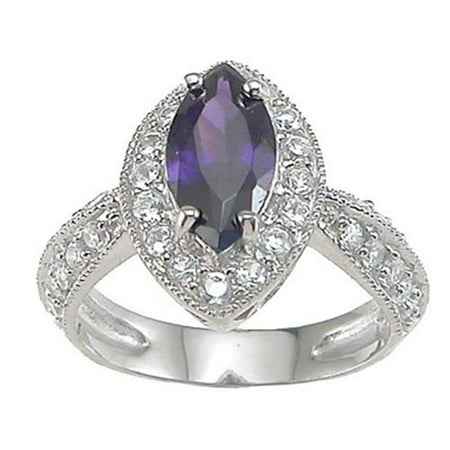 Plutus kkr6622a 925 Sterling Silver Rhodium Finish CZ Pave Anniversary Ring Size 6