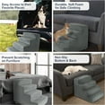 thumbnail image 4 of PETMAKER 4-Step Pet Stairs with Removable Zippered Microfiber Cover, Gray, 4 of 7