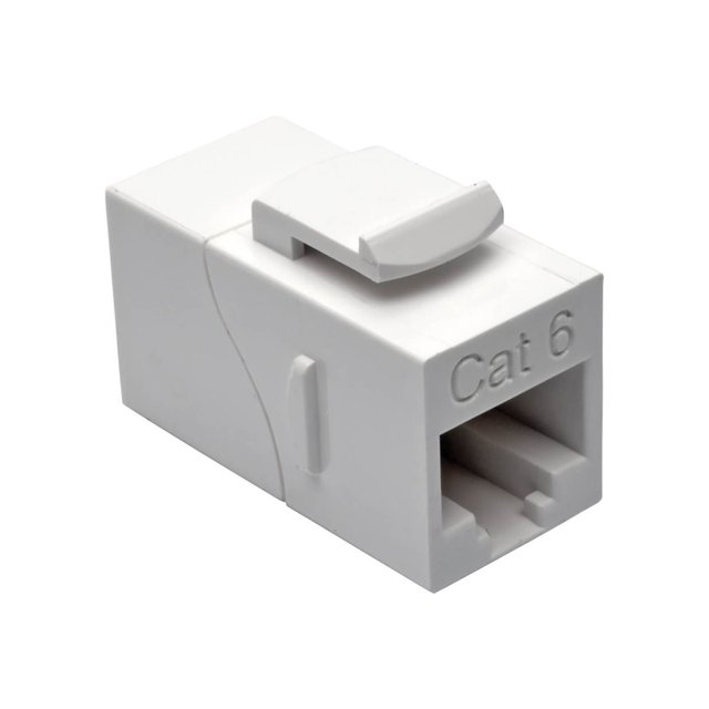 Tripp Lite Cat6 Straight-through Modular In-line Snap-in Coupler (rj45 F/f), White - 1 X Rj-45 Fema
