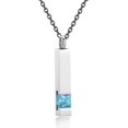 thumbnail image 1 of Crystal Urn Necklaces For Ashes For Men Stainless Steel Bar Pendant Necklace Memorial Cremation Jewelry For Ashes Keepsake Jewelry With Cubic Zirconia, 1 of 4