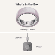 Oura Ring 4 Ceramic, Petal, Size 9, Smart Wearable, Sleep, Fitness & Heart Rate Tracker, 8-Day Battery (Size Before You Buy)